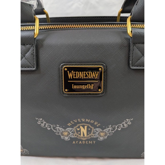 Loungefly Wednesday Typewriter Crossbody Bag NWT - Picture 4 of 11